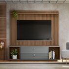 Home Para Tv 2 Portas Jade Cedro Cinza Perolizado