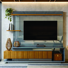 Home Para Tv 2 Portas Rafela Cinza Perolizado E Freijó Ripado