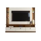 Home Para Tv 3 Portas Monique Cedro Off White Perolizado