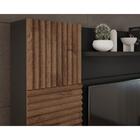 Home Para Tv 60" 100% Mdf Riviera Permobili Preto Chumbo/sava