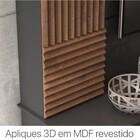 Home Para Tv 60" 100% Mdf Riviera Permobili Preto Chumbo/sava
