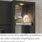Home Para Tv 60" 100% Mdf Riviera Permobili Preto Chumbo/sava