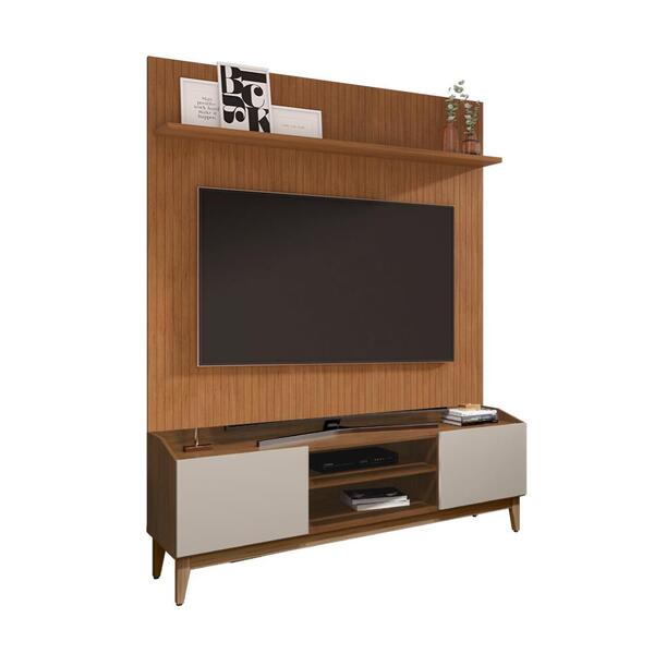 Home Para Tv Até 60 Polegadas Warsaw Cedro Off White