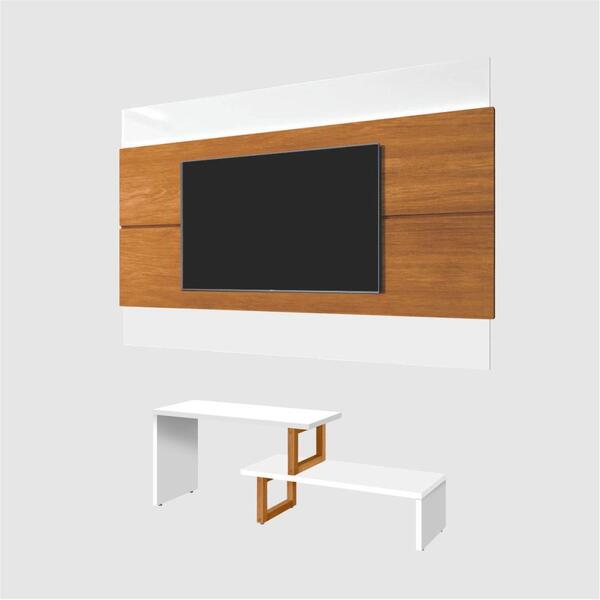 Home Para Tv Betis Com Extensível Branco Nature