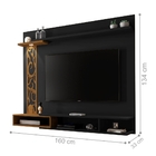 Home Para Tv Cambridge Preto Freijó Com Detalhe A Laser