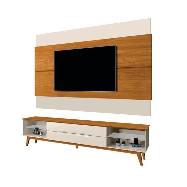 Home Para Tv Com 2 Gavetas Monx Off White Nature