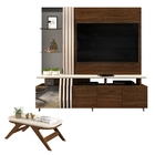 Home Para Tv Com Espelho E Mesa De Centro Filipa Caiena Creme