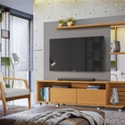 Home Para Tv Com Espelho Max Cinza Tauari