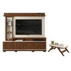 Home Para Tv Com Led E Mesa De Centro Amabel Caiena Creme