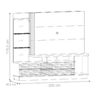 Home Para Tv Com Led E Mesa De Centro Montero Naturale Off Wh