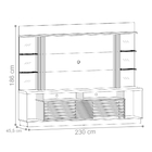 Home Para Tv Com Led Hailey Fendi Naturale