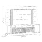 Home Para Tv Com Led Hailey Naturale Off White