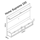Home Para Tv Com Led Supreme 220 Off White Naturale - Gelius