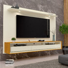 Home Para Tv Com Led Supreme 220 Off White Naturale - Gelius