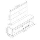 Home Para Tv Com Nichos Athena Fendi Naturale