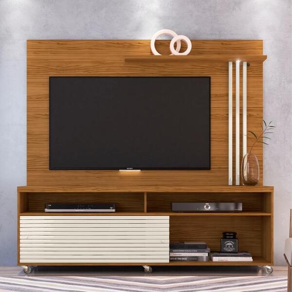 Home Para Tv Com Nichos Jacki Naturale Off White