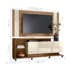 Home Para Tv Com Painel Extensivo Lacy Carvalho Nobre Off Whi