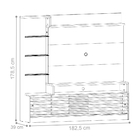 Home Para Tv Com Portas Frisadas Ester Fendi Naturale