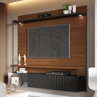 Home Para Tv Com Portas Margert Noce Preto