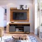 Home Para Tv Com Portas Vernita Noce Preto