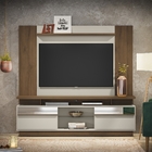 Home Para Tv Com Prateleiras Brian Off White Nogueira