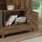 Home Para Tv Com Prateleiras De Vidro Noronha Jatobá