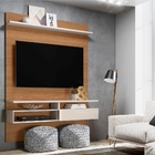 Home Para Tv Com Prateleiras Odette Natura Real Off White
