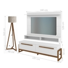 Home Para Tv E Abajur Jones Branco Amêndoa