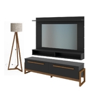 Home Para Tv E Abajur Jones Preto Amêndoa