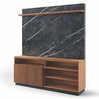 Home Para Tv Efeito Marmorizado Cherise Noce Grigio Preto