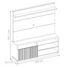 Home Para Tv Efeito Marmorizado Cherise Noce Grigio Preto