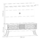 Home Para Tv Florene 1.8 Fendi Naturale