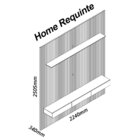 Home Para Tv Impressão Ripado 3d Com Led Requinte 220 Off Whi