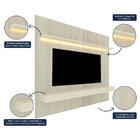 Home Para Tv Impressão Ripado 3d Com Led Requinte 220 Off Whi