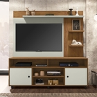 Home Para Tv Irlanda Cinza Freijó Com Rodízios