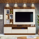 Home Para Tv Juliana Com Ripas Freijó Off White