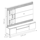 Home Para Tv Juliana Com Ripas Freijó Off White