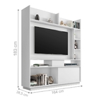 Home Para Tv Lyon Branco Com Painel Giratório