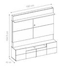 Home Para Tv Milo 4 Portas Frisadas Creme Caiena
