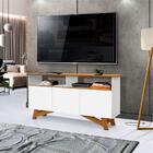 Home Para Tv Osasuna Com 3 Portas Branco Nature