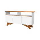 Home Para Tv Osasuna Com 3 Portas Branco Nature