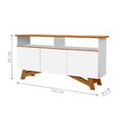 Home Para Tv Osasuna Com 3 Portas Branco Nature