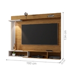 Home Para Tv Oxford Freijó Cinza Com Detalhe Ripado