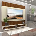 Home Para Tv Prime 185 Castanho Off White - Gelius