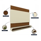 Home Para Tv Prime 185 Castanho Off White - Gelius