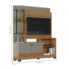 Home Para Tv Rangers Com Ripas Amendoa Titanio