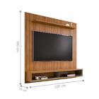 Home Para Tv Ripado Até 60 Polegadas Curry 220 Cedro Cinza Pé