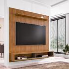 Home Para Tv Ripado Até 60 Polegadas Curry 220 Cedro Cinza Pé