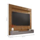 Home Para Tv Ripado Até 60 Polegadas Fenix 220 Cedro Cinza Pé