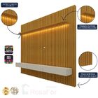 Home Para Tv Ripado Com Led Nobre Clean 230 Naturale Off Whit